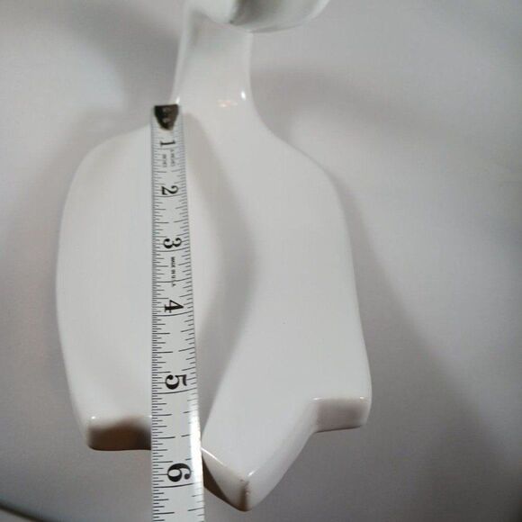 Vintage 80's White Ceramic SWAN Statue Hand Towel Holder - Picture 6 of 10